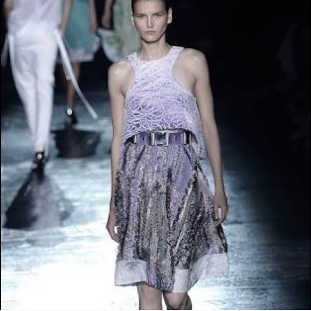 🔮Prabal Gurung Silk Layered Designer Purple Dress